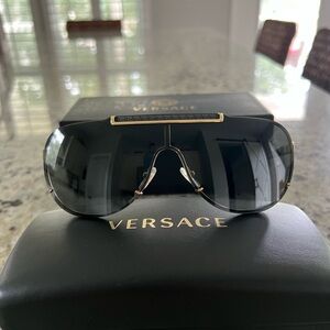 Versace Black and Gold Sunglasses